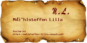 Mühlsteffen Lilla névjegykártya